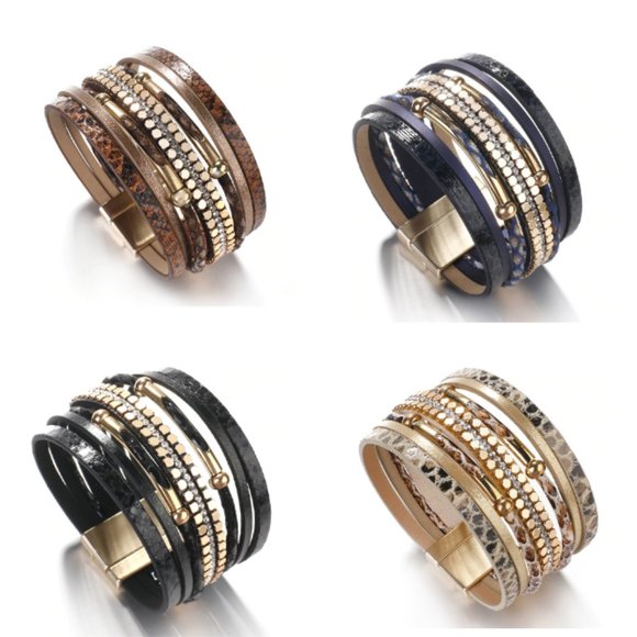 Beige Leather Bracelet by Patricia Adelson - Picture 8 of 8